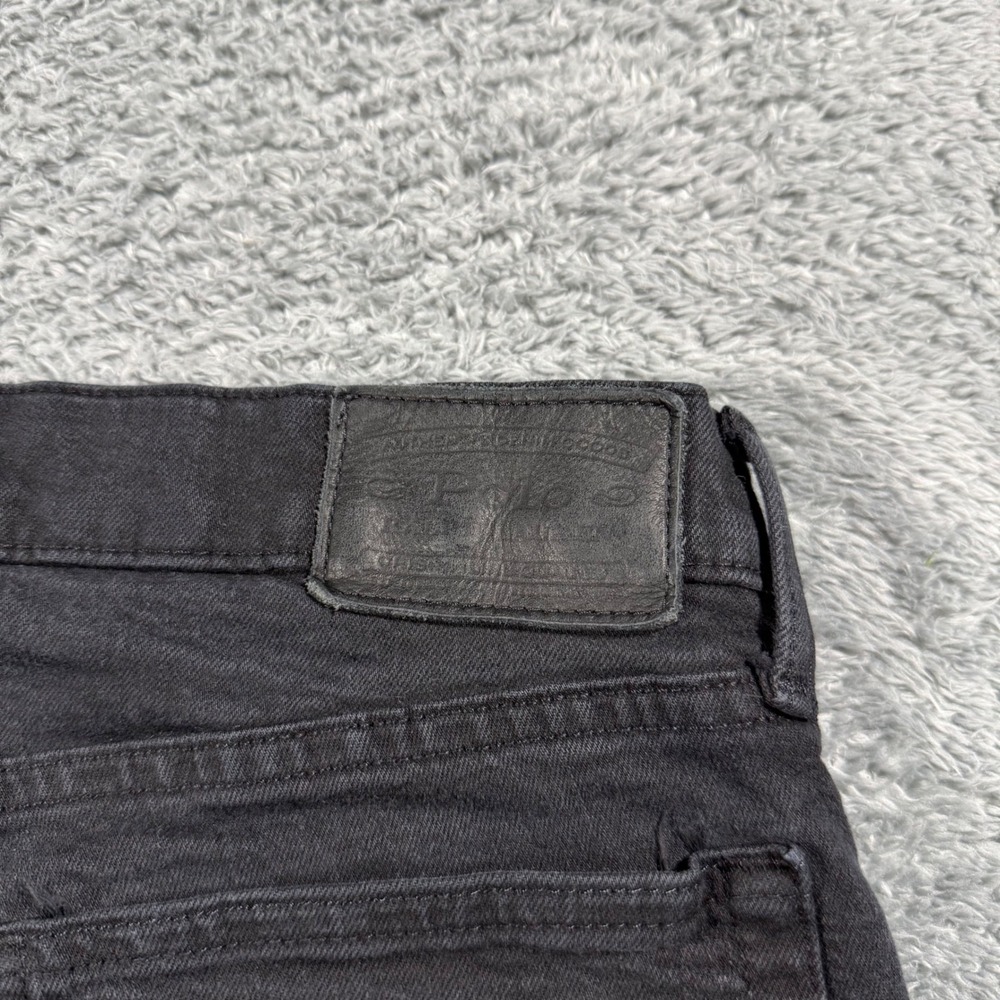 Polo Ralph Lauren Varick Slim Straight Jeans Mens 34x30 Black Denim Pants - Picture 5 of 8